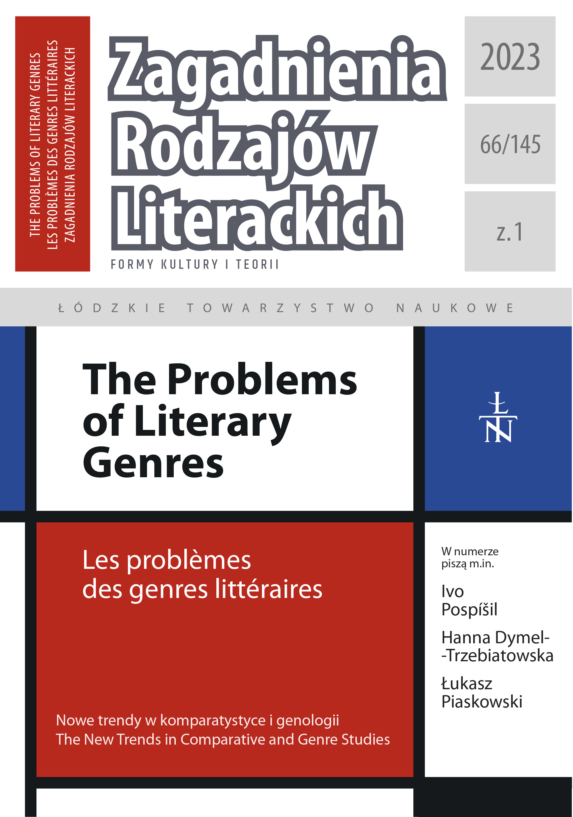 					Pokaż  Tom 66 Nr 1 (2023): Nowe trendy w komparatystyce i genologii
				